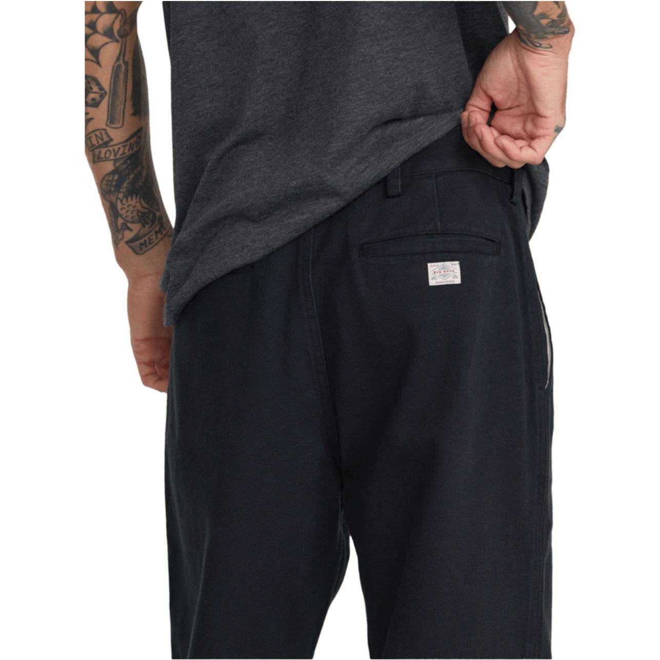 2026 RVCA Mens Big RVCA Chino Pant 23A113606 - RVCA Black